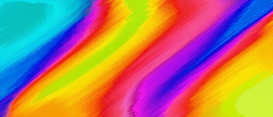 Poster - Vibrant abstract art with colorful brush strokes creating a dynamic background effect