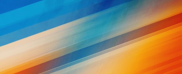 Poster - Colorful abstract background with vibrant blue and orange linear patterns creating a dynamic composition