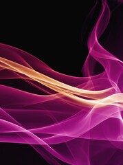 Poster - Colorful abstract wave patterns create a captivating visual experience against a dark background