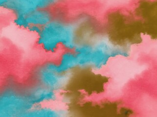 Poster - Vibrant abstract background featuring pink, blue, and brown swirling colors creating a dynamic atmosphere