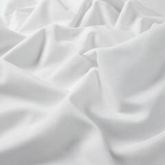 Poster - Soft white fabric drapes creating an abstract background with gentle folds and textures