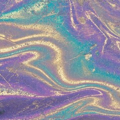 Poster - Colorful abstract background featuring swirls of purple, turquoise, and gold for creative design projects and visual arts