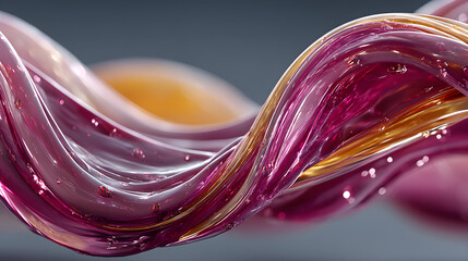 Poster - Floating abstract puff with gentle shine. 3D rendered