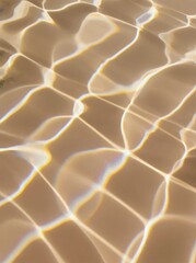 Poster - Colorful reflections and ripples on a sandy surface create an abstract background under shimmering light