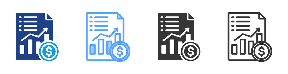 Poster - Financial Accounting icon set multiple style collection
