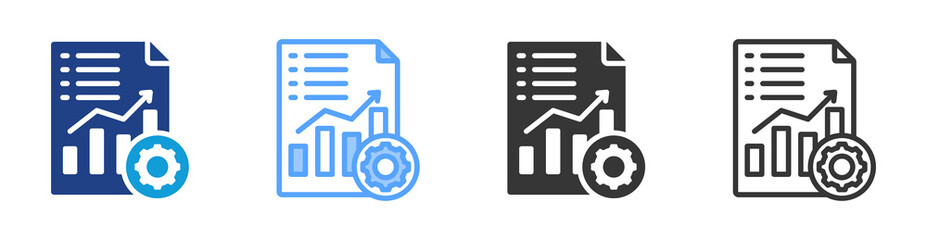 Poster - Management Accounting icon set multiple style collection