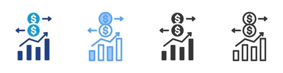 Poster - Financial Transaction icon set multiple style collection
