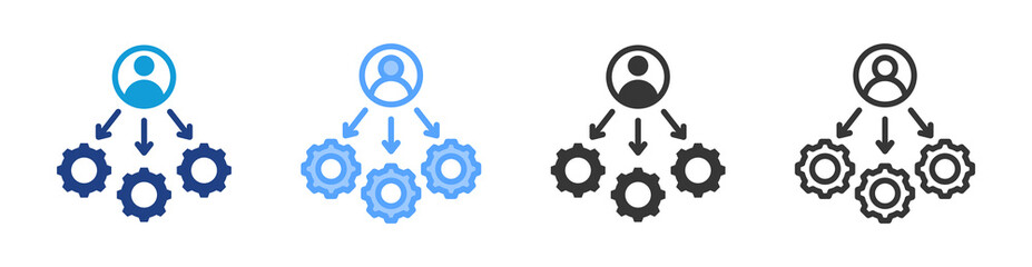 Aufkleber - Stakeholder icon set multiple style collection