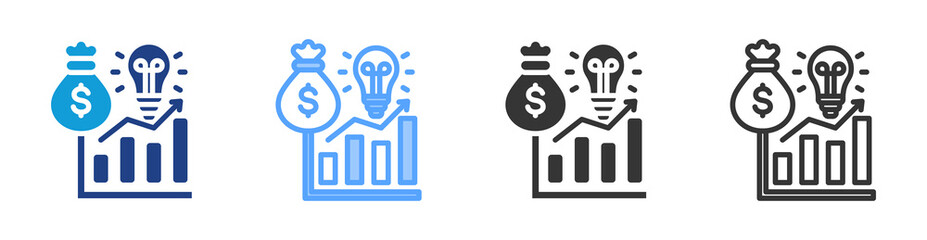 Poster - Intellectual Capital icon set multiple style collection