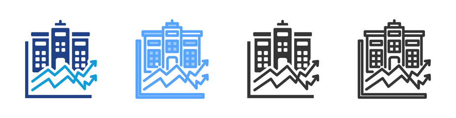 Poster - Public Company icon set multiple style collection
