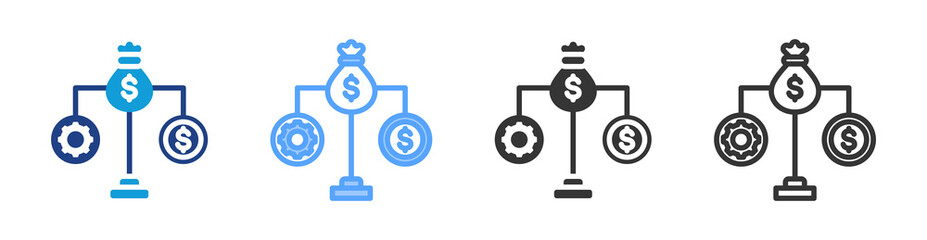 Poster - Capital Structure icon set multiple style collection