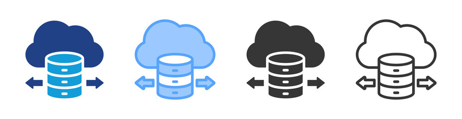 Poster - Data Transfer icon set multiple style collection