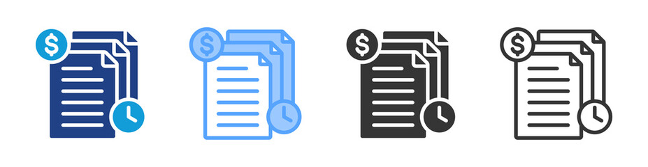Poster - Piece Work icon set multiple style collection