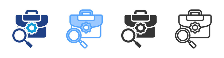 Poster - Job Search icon set multiple style collection