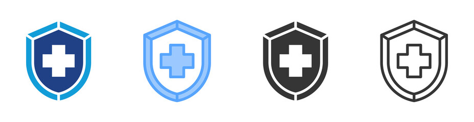 Aufkleber - Health Insurance icon set multiple style collection