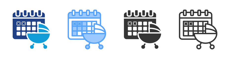 Poster - Parental Leave icon set multiple style collection