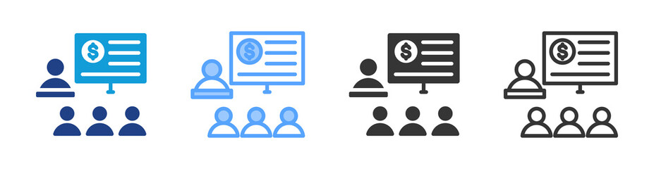 Poster - Specific Training icon set multiple style collection