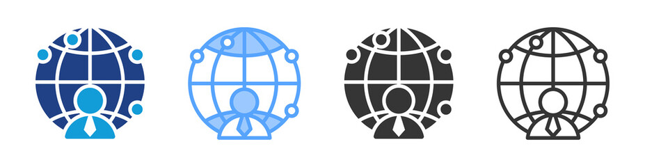 Poster - Representative icon set multiple style collection