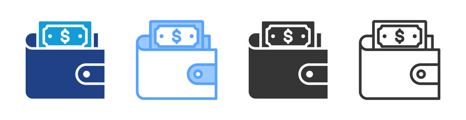 Poster - Savings icon set multiple style collection