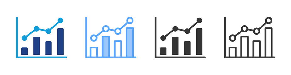 Poster - Analysis Statistic icon set multiple style collection
