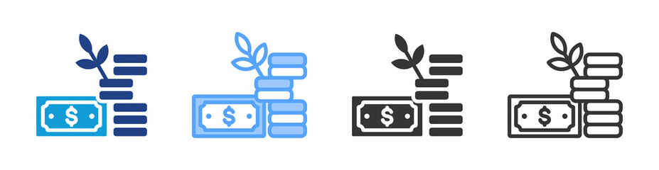 Poster - Investment icon set multiple style collection