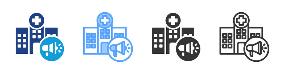 Poster - Hospital Marketing icon set multiple style collection