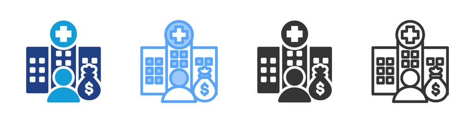 Poster - Investor icon set multiple style collection