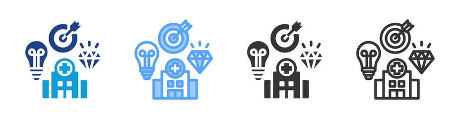 Poster - Mission Statement icon set multiple style collection