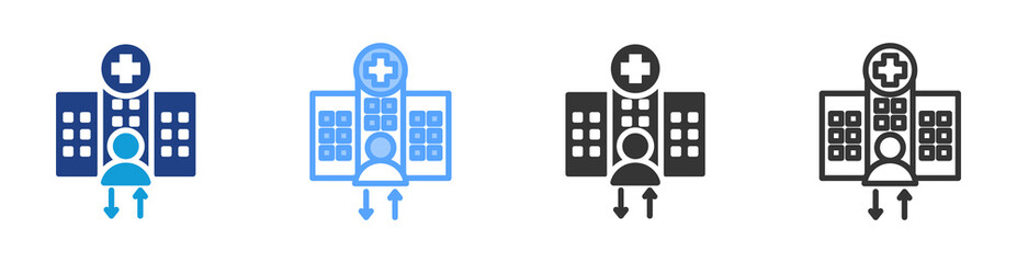 Aufkleber - Outpatient icon set multiple style collection