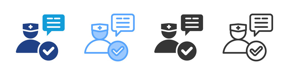 Poster - Good Communication icon set multiple style collection