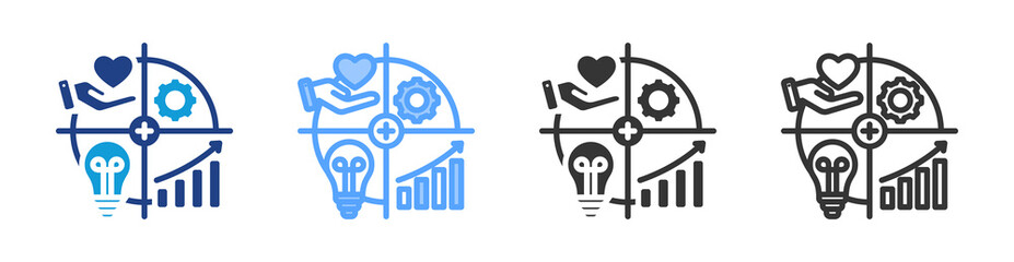Poster - Hospital Goal icon set multiple style collection