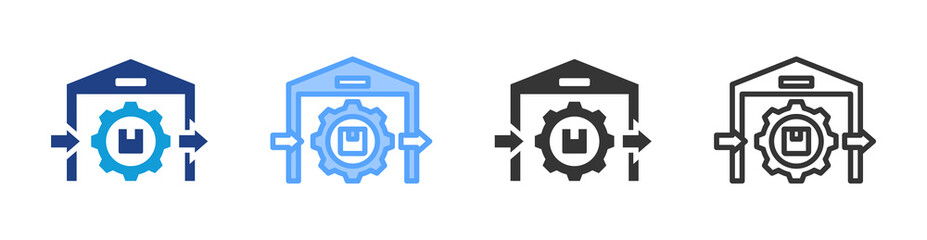 Poster - Inventory Management icon set multiple style collection