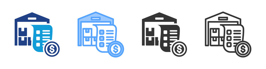 Poster - Eoq icon set multiple style collection