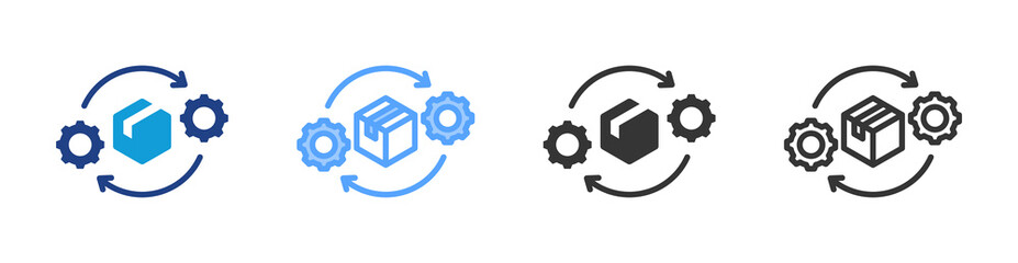 Poster - Produce icon set multiple style collection