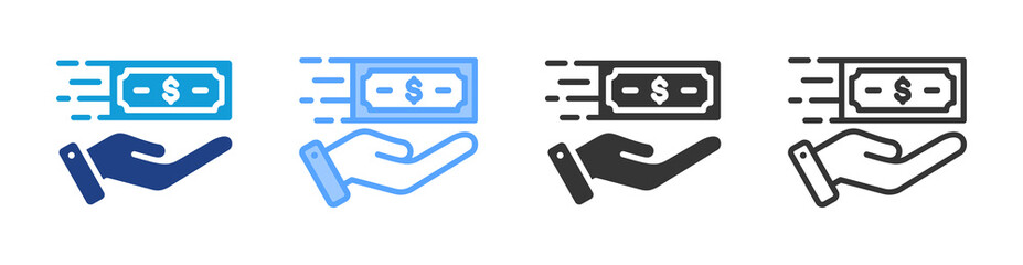 Poster - Pay icon set multiple style collection