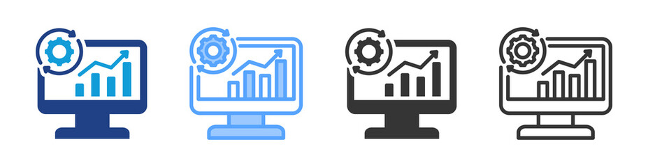Poster - Erp icon set multiple style collection