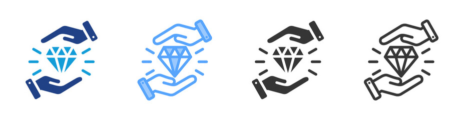Poster - Valuable Asset icon set multiple style collection