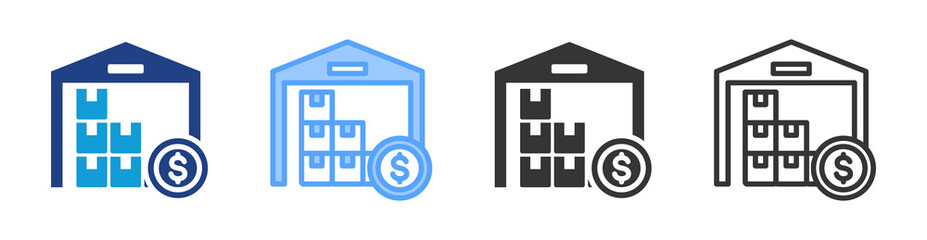 Poster - Storage Coct icon set multiple style collection