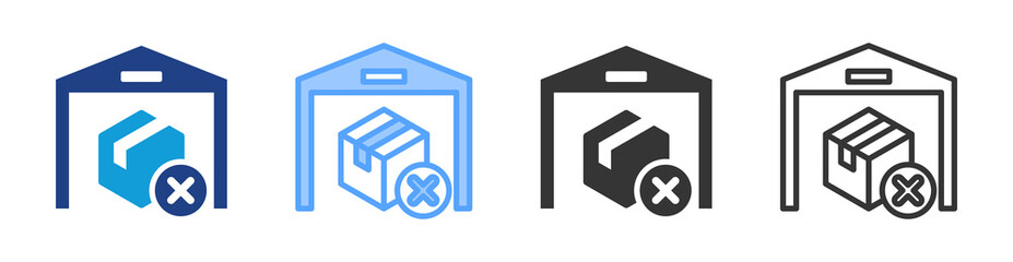 Poster - Out Of Stock icon set multiple style collection