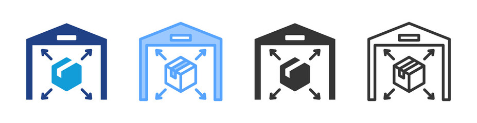 Poster - Storage Capacity icon set multiple style collection