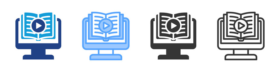 Poster - Educational Content icon set multiple style collection