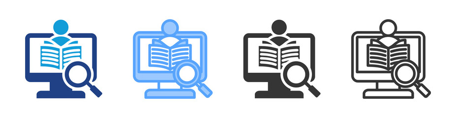 Poster - Learning Analytics icon set multiple style collection