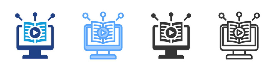 Fototapete - Scorm icon set multiple style collection