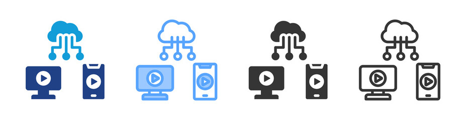 Poster - Oot Media Service icon set multiple style collection