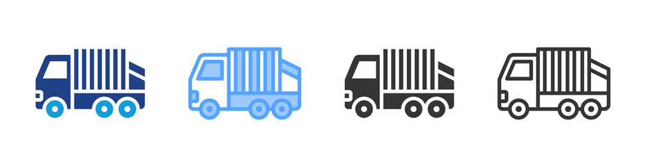 Poster - Waste Transport icon set multiple style collection