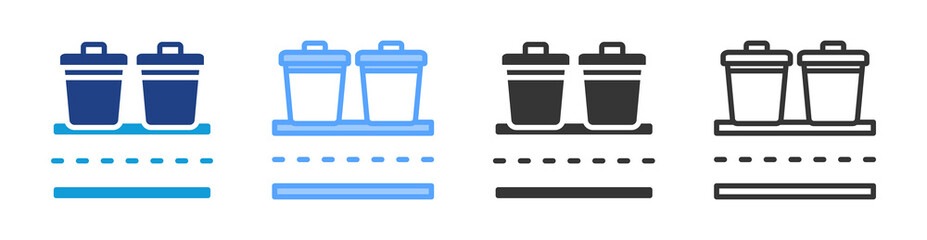 Poster - Curbside Collection icon set multiple style collection