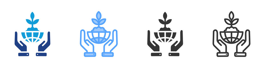 Poster - Environmental Sustainability icon set multiple style collection