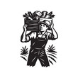 © HardWork - farmer bring a vegetables