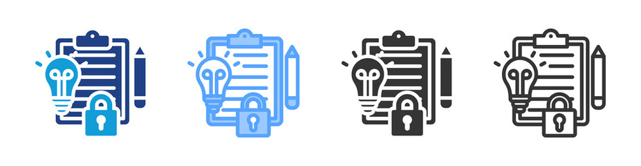 Poster - Intellectual Property icon set multiple style collection
