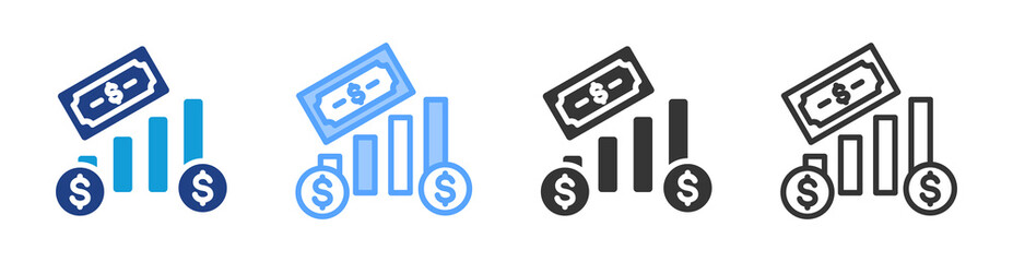 Poster - Developing icon set multiple style collection
